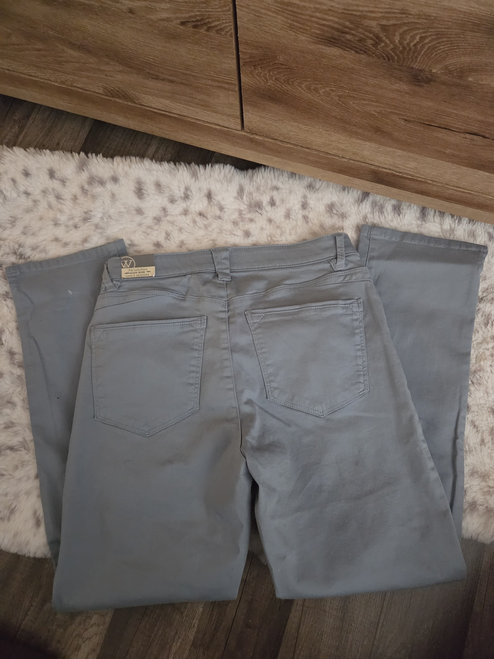 Women Wit & Wisdom Slate Blue Straight-Leg Pants